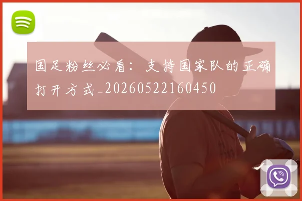 国足粉丝必看：支持国家队的正确打开方式_20260522160450